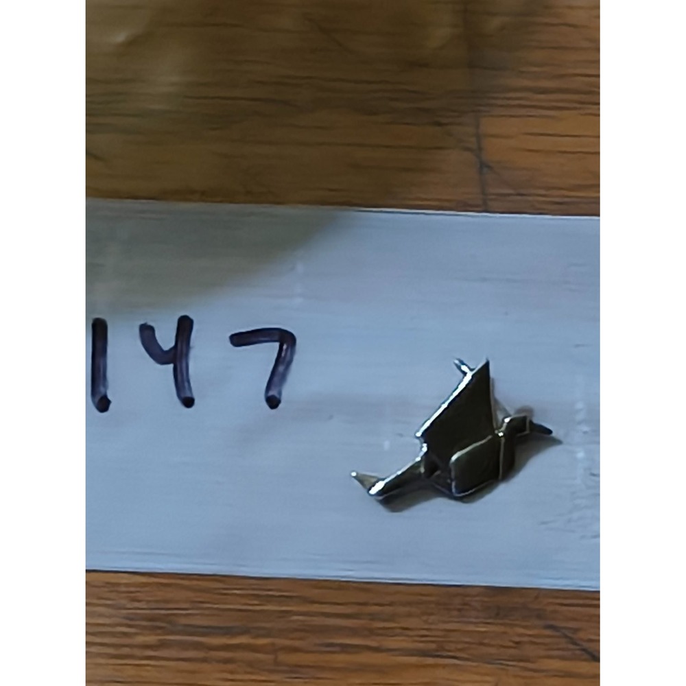 origami crane pendant charm / Bird 925 polished finish vintage